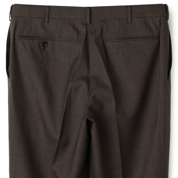 シルバーライン 【CLASSICO TAPERED】【春夏】1タックテーパードパンツ/ブラウン/ウエストムーブ/※裾上げ必要 茶中間