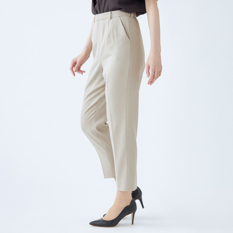 シルバーライン 【SL】【年間】センタープレスパンツ/ベージュ/ウォッシャブル/裾上げ済み仕様 茶淡色