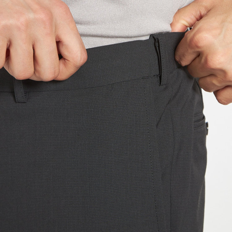 ブラックライン 【SLIM TAPERED_2】【春夏】2釦シングルスーツ 0タック/ブラック×マイクロチェック/ウエストシャーリング/4S SUSTAINABILITY&ECOLOGY FABRIC/ウォッシャブル/※パンツ裾上げ済仕様 黒