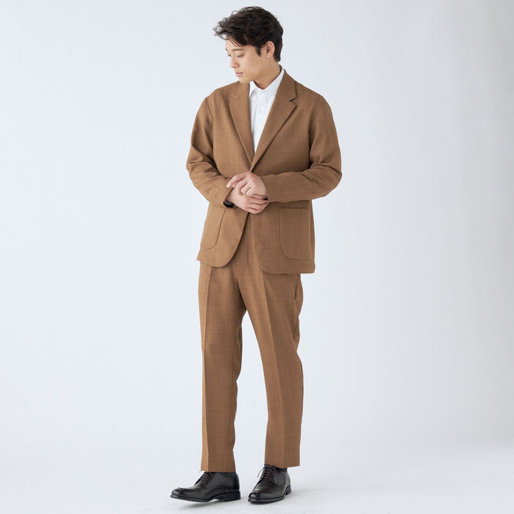 ブラックライン 【RBC】【春夏】オーバーサイズパンツ/ブラウン/ウエストシャーリング/ドローコード/4S SUSTAINABILITY&ECOLOGY FABRIC/※裾上げ済仕様 茶中間