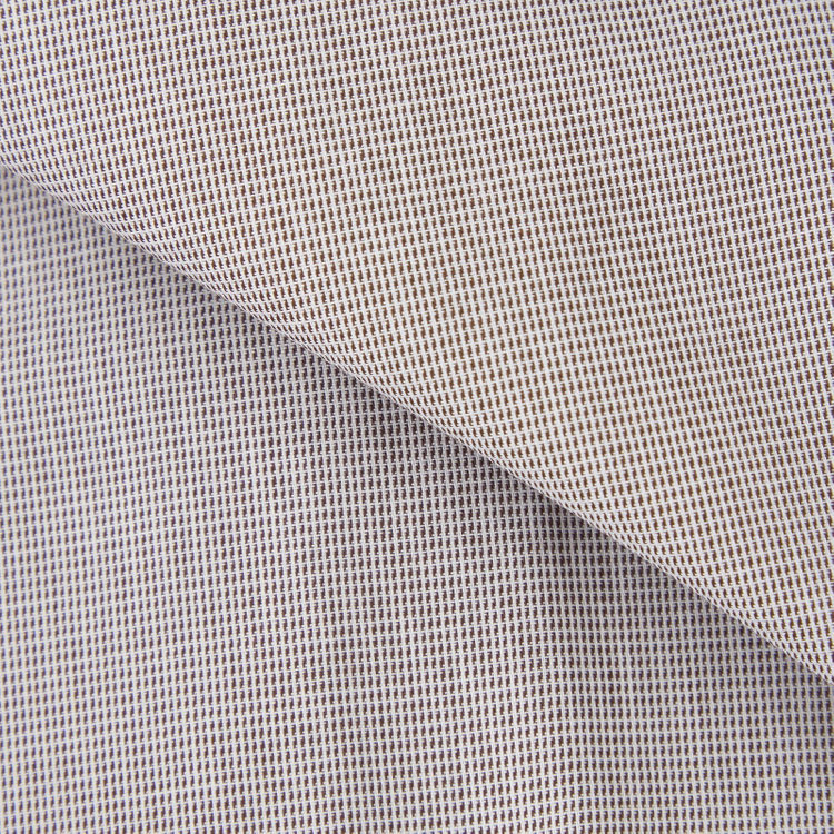 シルバーライン  【SILVER LINE】【形態安定】ワイドドレスワイシャツ/ブラウン×ドビー 茶中間