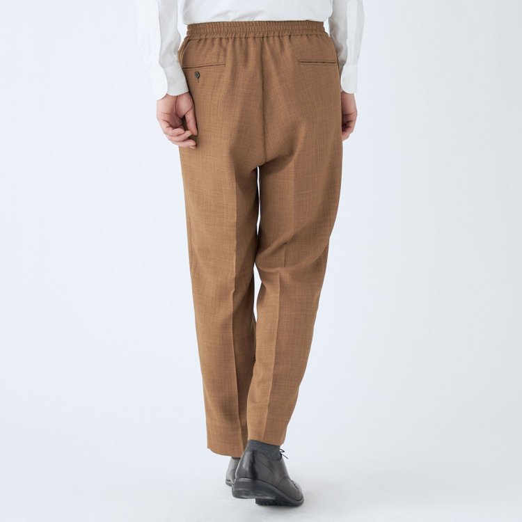 ブラックライン 【RBC】【春夏】オーバーサイズパンツ/ブラウン/ウエストシャーリング/ドローコード/4S SUSTAINABILITY&ECOLOGY FABRIC/※裾上げ済仕様 茶中間