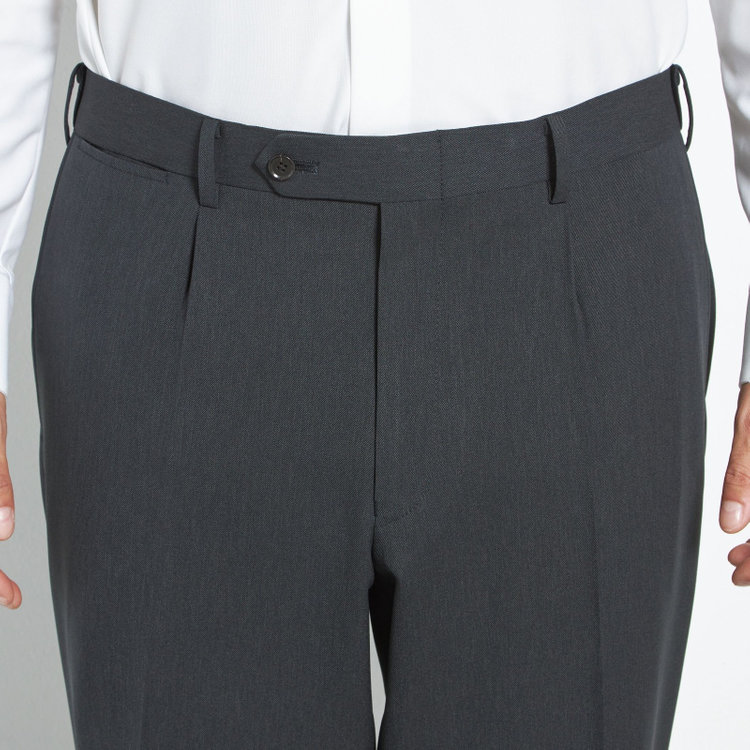 シルバーライン 【CLASSICO TAPERED】【春夏】1タックテーパードパンツ/グレー/ウエストムーブ仕様/4S SUSTAINABILITY&ECOLOGY FABRIC/※裾上げ済仕様 グレー濃色