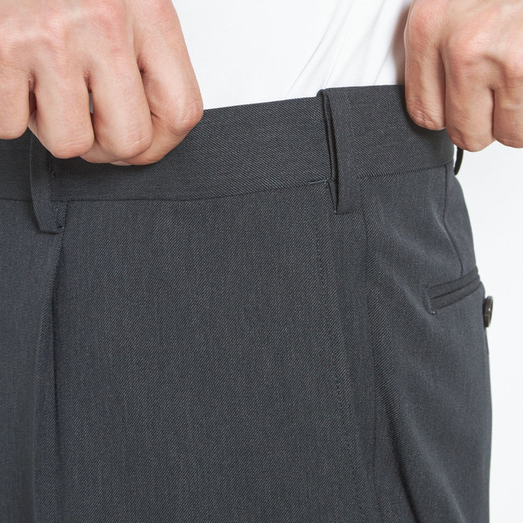 シルバーライン 【CLASSICO TAPERED】【春夏】1タックテーパードパンツ/グレー/ウエストムーブ仕様/4S SUSTAINABILITY&ECOLOGY FABRIC/※裾上げ済仕様 グレー濃色