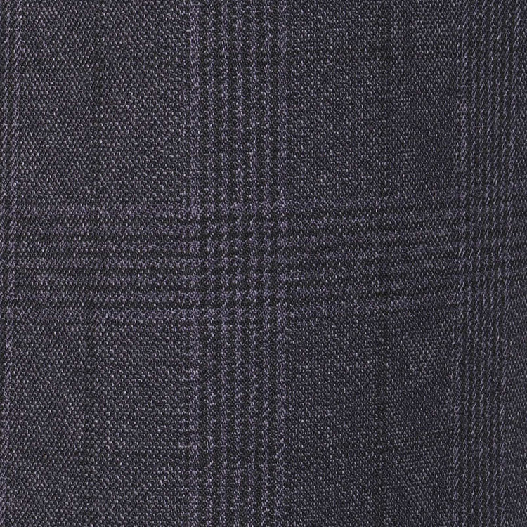 スーツセレクト 【発送在庫あり】【SLIM TAPERED_2】【秋冬】2釦シングルスリーピーススーツ 0タック/ネイビー×チェック/ウエストシャーリング/4S SUSTAINABILITY&ECOLOGY FABRIC/※パンツ裾上げ済仕様 ネイビー系(紺)