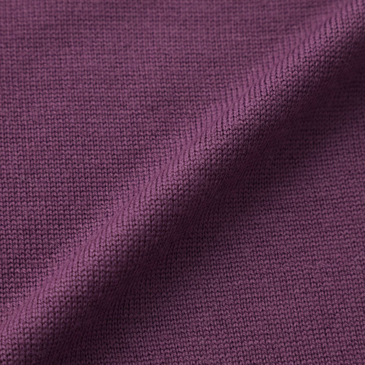 スーツセレクト 【RBC】【秋冬】ウールモックネックニットセーター/パープル/ZEGNA BARUFFA/マシンウォッシャブル 紫中間