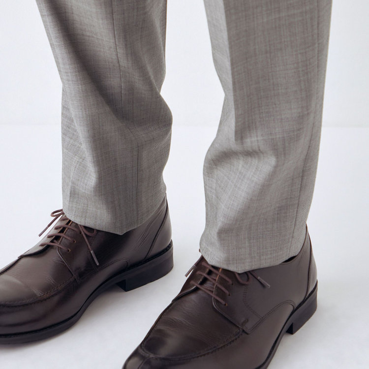 シルバーライン 【CLASSICO TAPERED】【春夏】ウール 1タックテーパードパンツ/グレー/ウエストムーブ/※裾上げ必要 グレー淡色