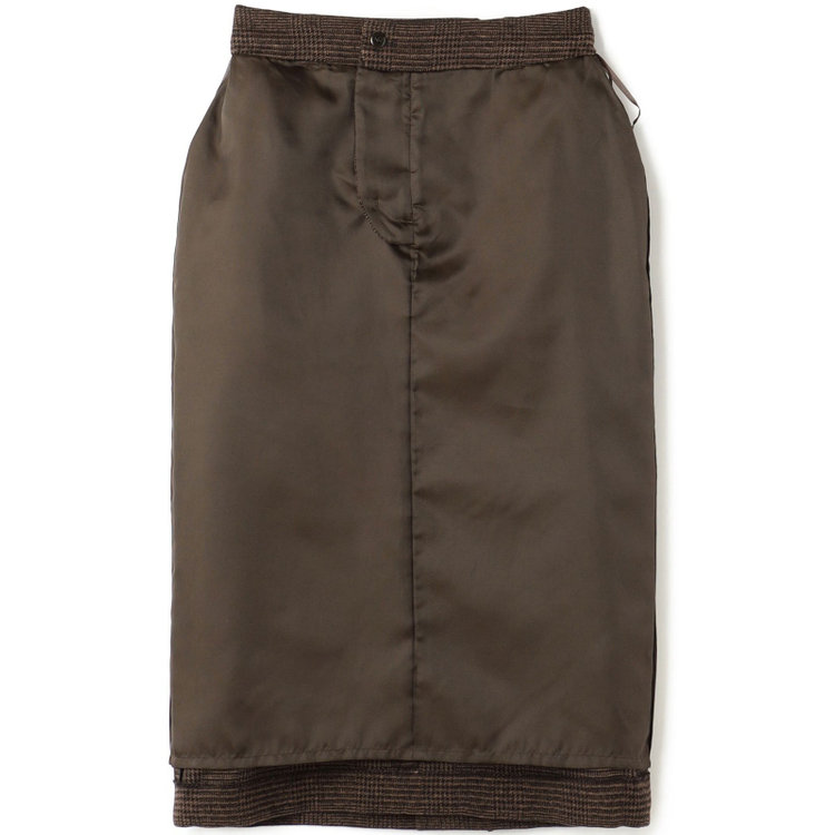 シルバーライン 【発送在庫あり】【SL】【秋冬】2釦シングルスカートスーツ/ブラウン＆ブラック×グレンチェック/ウォッシャブル 茶中間