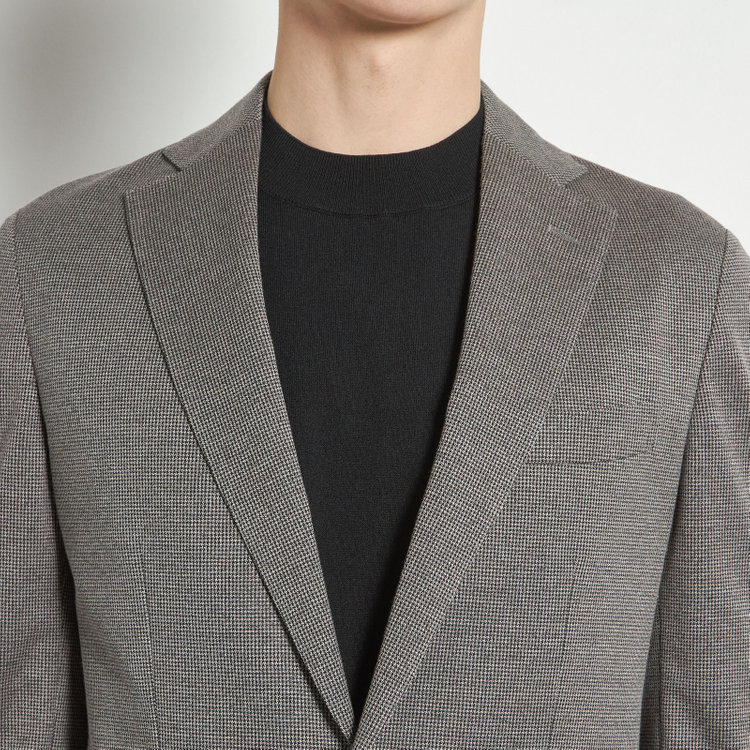 シルバーライン 【5DAYS CLOSET】【RBC】【春夏】2釦シングルジャケット/グレー×ハウンドトゥース/パッチポケット グレー中間