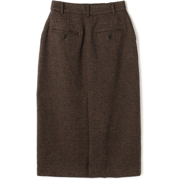 シルバーライン 【発送在庫あり】【SL】【秋冬】2釦シングルスカートスーツ/ブラウン＆ブラック×グレンチェック/ウォッシャブル 茶中間