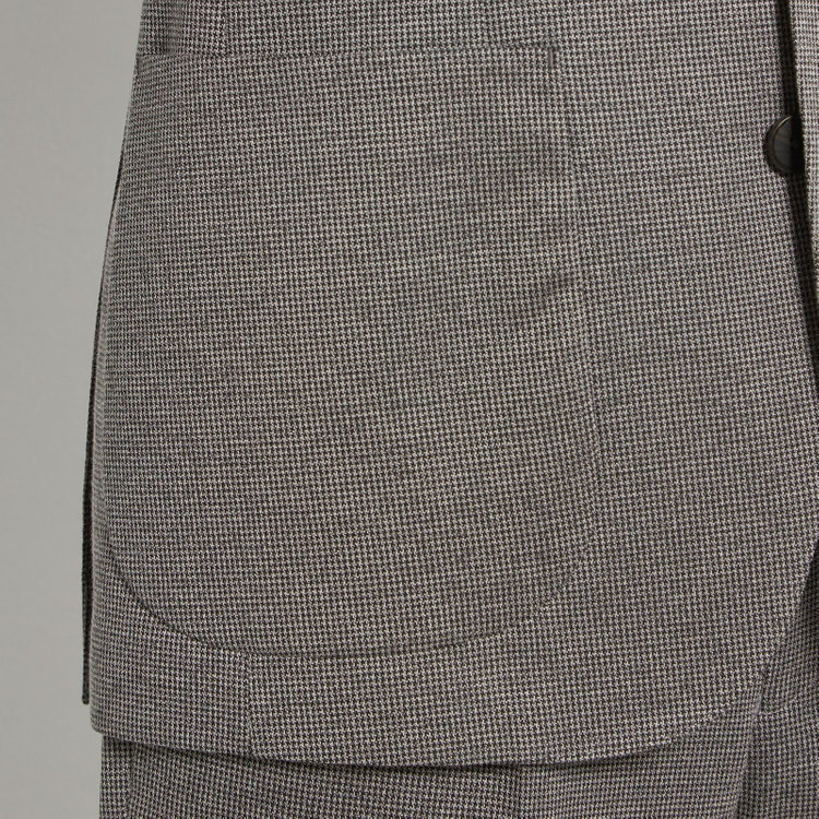 シルバーライン 【5DAYS CLOSET】【RBC】【春夏】2釦シングルジャケット/グレー×ハウンドトゥース/パッチポケット グレー中間