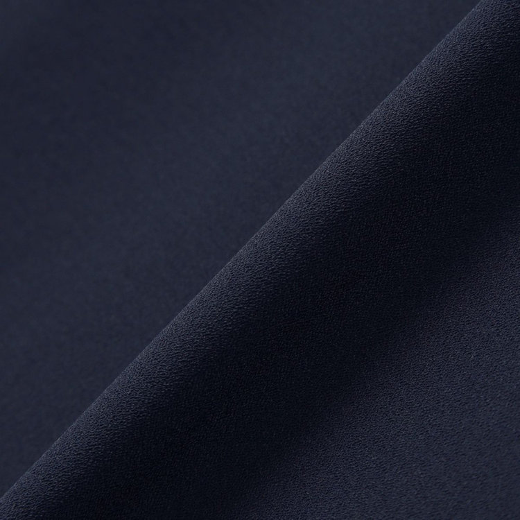 シルバーライン 【SILVER LINE/7分袖】配色切り替えバンドカラープルオーバー/ネイビー/「ウォッシャブル可能」「2WAYストレッチ」「防シワ」「UV加工」「接触冷感」 紺中間