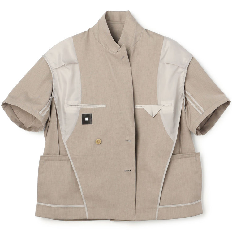 ブラックライン 「TailoredCasual」【春夏】ダブルブレストシャツジャケット/ブラウン その他