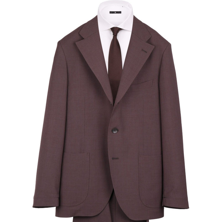 スーツセレクト 【RBC】【春夏】3釦シングルスーツ 2タック/ブラウン/ドローコード&ウエストシャーリング/※パンツ裾上げ済仕様 ブラウン系(茶)