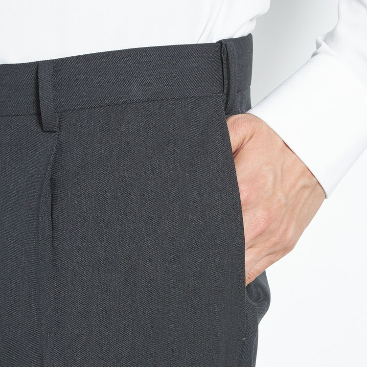 シルバーライン 【CLASSICO TAPERED】【春夏】1タックテーパードパンツ/グレー/ウエストムーブ仕様/4S SUSTAINABILITY&ECOLOGY FABRIC/※裾上げ済仕様 グレー濃色