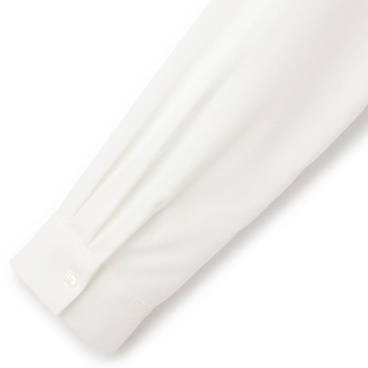 SUIT SELECT　アウトレット 【WEB限定/OUTLET/汚れ・キズ等有】【SL/長袖】バンドカラー比翼ブラウス/ホワイト 白