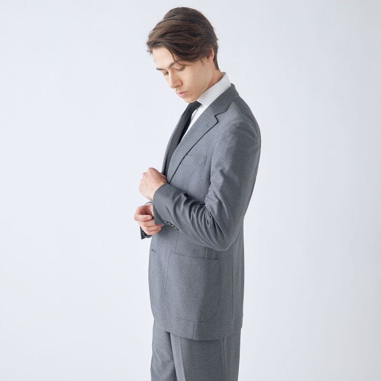 シルバーライン 【CLASSICO TAPERED】【春夏】2釦シングルジャケット/グレー/パッチポケット/4S SUSTAINABILITY&ECOLOGY FABRIC グレー中間