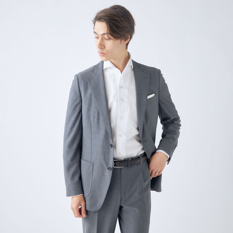 シルバーライン 【CLASSICO TAPERED】【春夏】2釦シングルジャケット/グレー/パッチポケット/4S SUSTAINABILITY&ECOLOGY FABRIC グレー中間