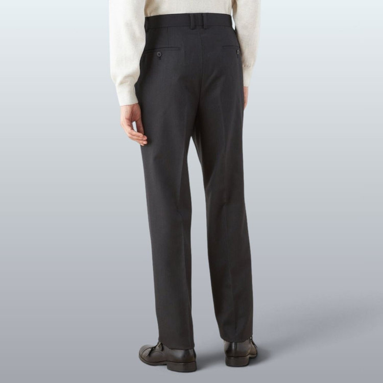 ソノタ 【WIDE PANTS SUIT】【秋冬】1タックワイドシルエットパンツ/ダークグレー/NEW ZEALAND WOOL MIX/※裾上げ必要 グレー濃色