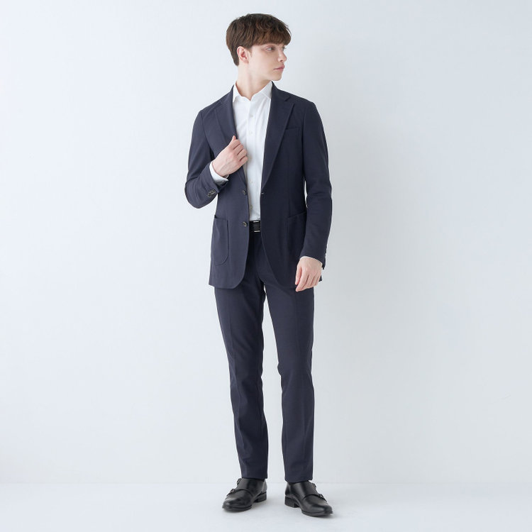 シルバーライン 【CLASSICO TAPERED】【春夏】2釦シングルジャケット/ネイビー/パッチポケット/RIRANCHA 紺中間