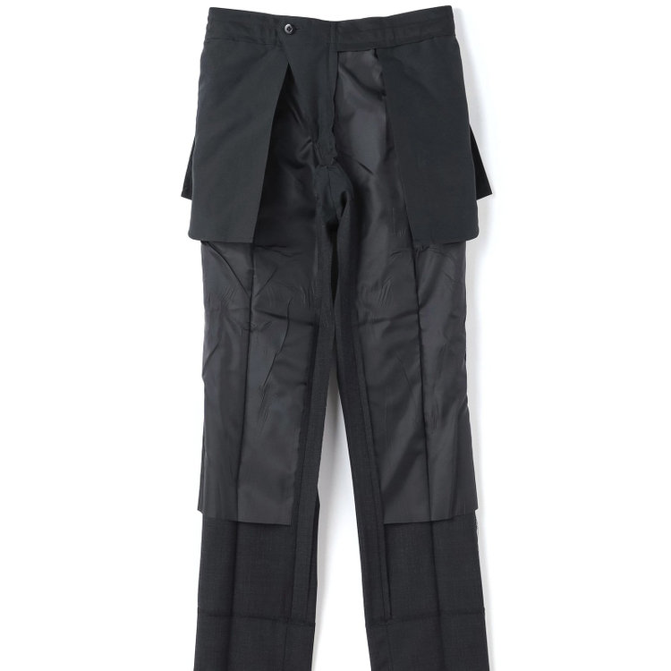 ブラックライン 【発送在庫あり】【SLIM TAPERED_2】【年間】2釦シングルスリーピーススーツ 0タック/グレー/ウエストシャーリング/4S SUSTAINABILITY&ECOLOGY FABRIC/※パンツ裾上げ済仕様 グレー中間