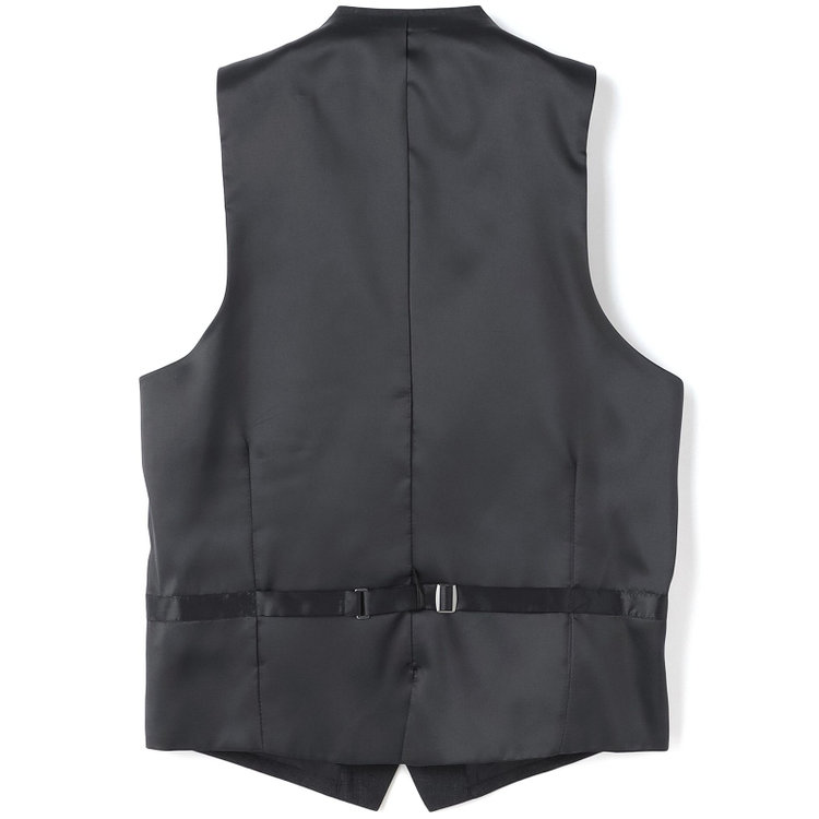 ブラックライン 【発送在庫あり】【SLIM TAPERED_2】【年間】2釦シングルスリーピーススーツ 0タック/グレー/ウエストシャーリング/4S SUSTAINABILITY&ECOLOGY FABRIC/※パンツ裾上げ済仕様 グレー中間