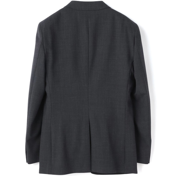 ブラックライン 【発送在庫あり】【SLIM TAPERED_2】【年間】2釦シングルスリーピーススーツ 0タック/グレー/ウエストシャーリング/4S SUSTAINABILITY&ECOLOGY FABRIC/※パンツ裾上げ済仕様 グレー中間