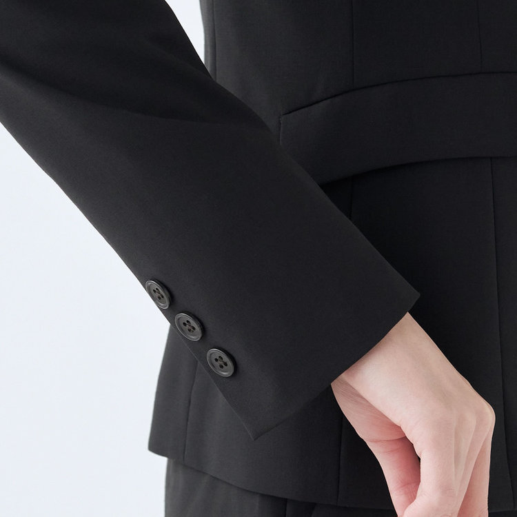 ブラックライン 【SUIT SELECT×Samantha Thavasa】【年間】2釦ジャケット/究極のブラック/4S/マシンウォシャブル 黒