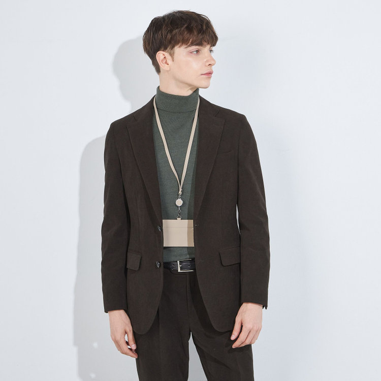 シルバーライン 【CLASSICO TAPERED】【秋冬】2釦シングルジャケット/カーキ×コーデュロイ/4S SUSTAINABILITY&ECOLOGY FABRIC 黄淡色