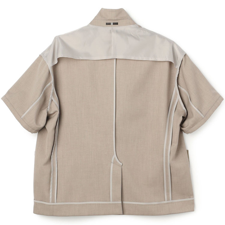 ブラックライン 「TailoredCasual」【春夏】ダブルブレストシャツジャケット/ブラウン その他