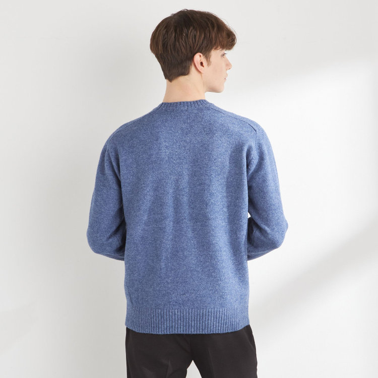 ソノタ 【RBC】【秋冬】天竺編みクルーネックニットセーター/ブルー 青淡色