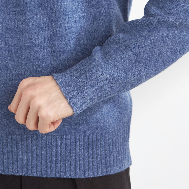 ソノタ 【RBC】【秋冬】天竺編みクルーネックニットセーター/ブルー 青淡色