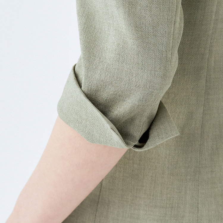 ブラックライン 【WEB限定/OUTLET】【SL】【春夏】1釦シングル七分袖ジャケット/グリーン/ウォッシャブル グリーン系(緑)