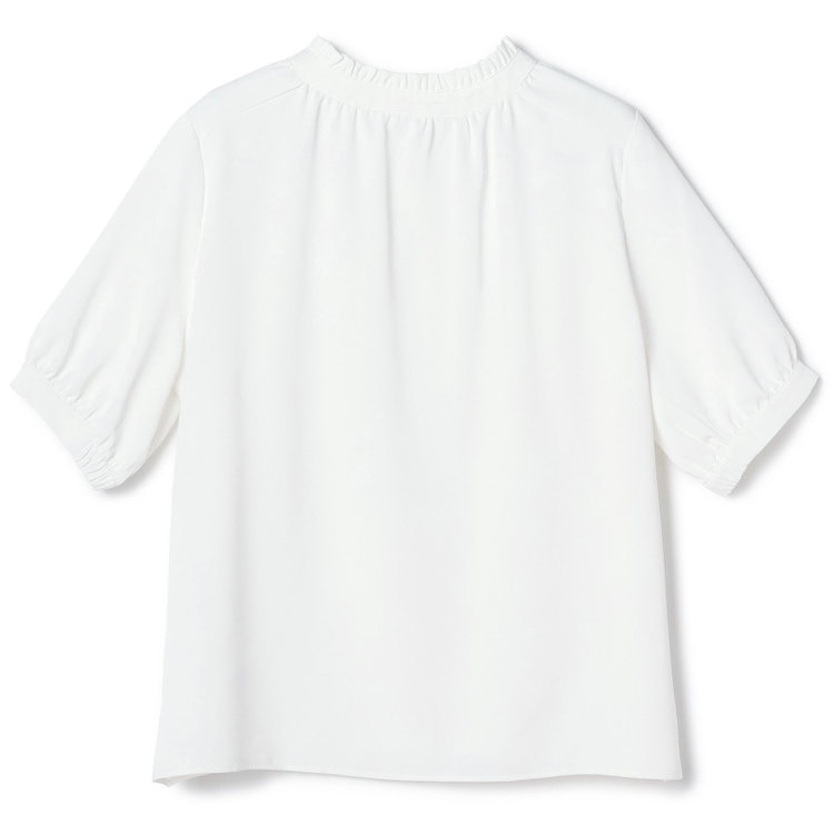 シルバーライン 【SILVER LINE/5分袖】2WAYパール釦付きプルオーバー/ホワイト 白