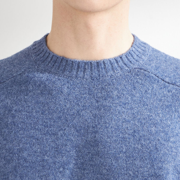 ソノタ 【RBC】【秋冬】天竺編みクルーネックニットセーター/ブルー 青淡色