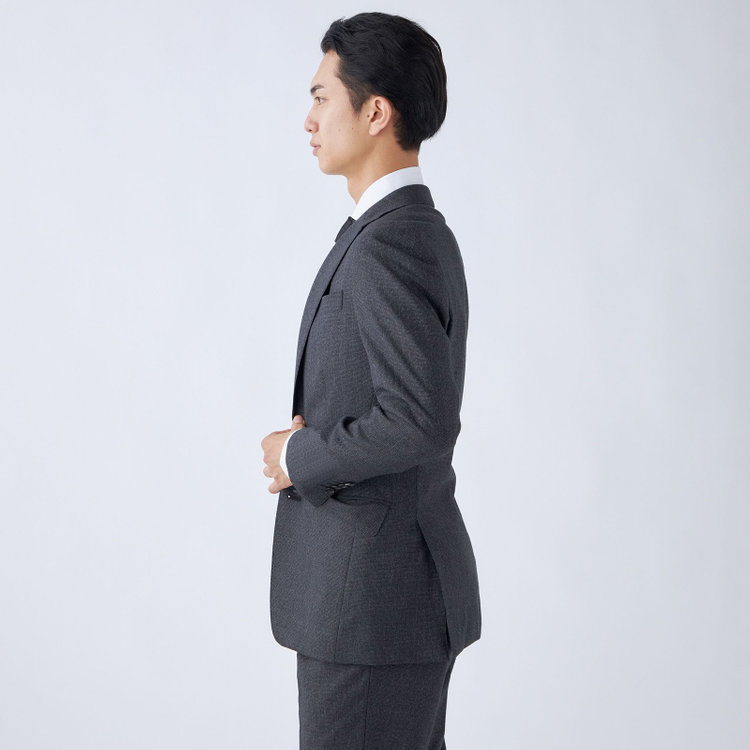 シルバーライン 【発送在庫あり】【CLASSICO TAPERED】【秋冬】2釦シングルスーツ 1タック/グレー/Ermenegildo Zegna LOOP woven in italy/※裾上げ必要 グレー濃色