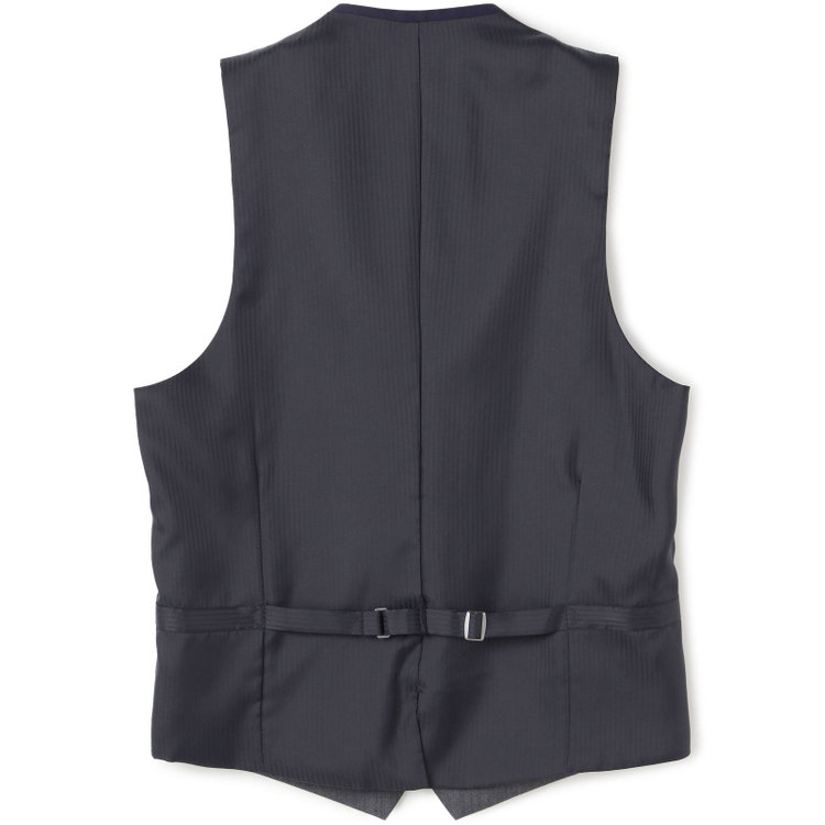 ブラックライン 【SLIM TAPERED_2】【年間】2釦シングルリバーシブルスリーピーススーツ 0タック/ネイビー/NEW ZEALAND WOOL MIX/※裾上げ必要 青中間