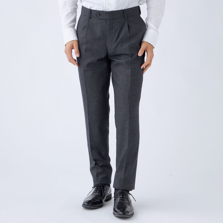 シルバーライン 【発送在庫あり】【CLASSICO TAPERED】【秋冬】2釦シングルスーツ 1タック/グレー/Ermenegildo Zegna LOOP woven in italy/※裾上げ必要 グレー濃色