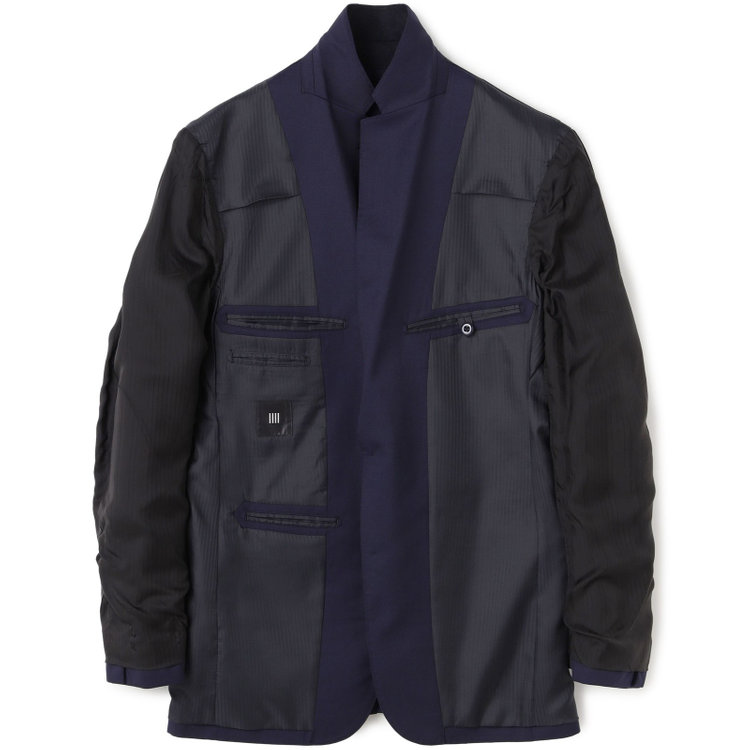 ブラックライン 【SLIM TAPERED_2】【年間】2釦シングルリバーシブルスリーピーススーツ 0タック/ネイビー/NEW ZEALAND WOOL MIX/※裾上げ必要 青中間