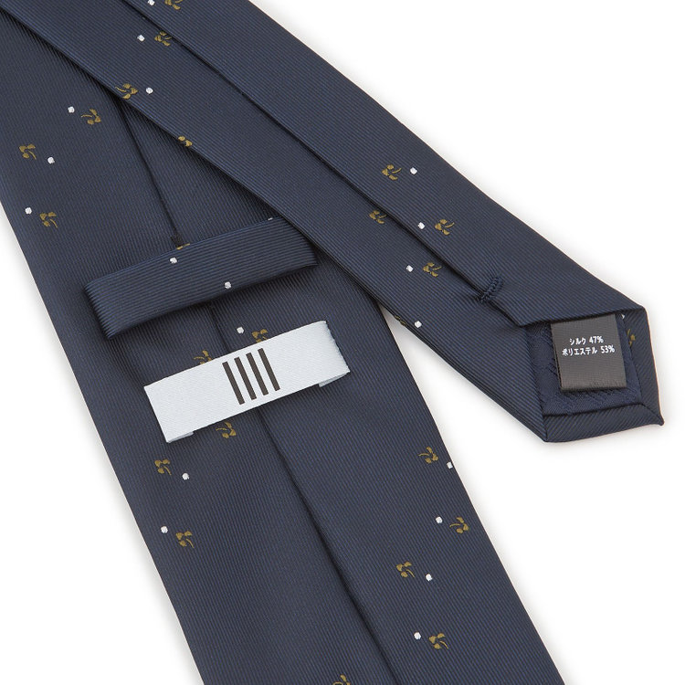 シルバーライン  【SILVER LINE】シルクブレンド小紋ネクタイ 8.0cm幅/ネイビー その他