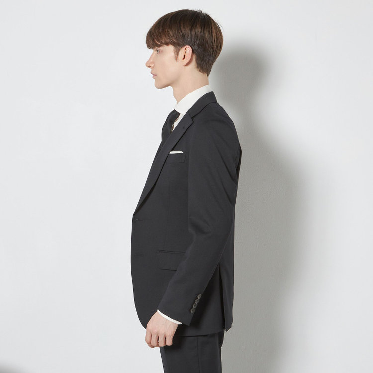 シルバーライン 【CLASSICO TAPERED】【年間】【結婚式対応可】2釦シングルフォーピーススーツ 1タック/ブラック＋コーディネートパンツグレー/両面ジレ/ウエストムーブ/4S SUSTAINABILITY&ECOLOGY FABRIC/※裾上げ必要 黒