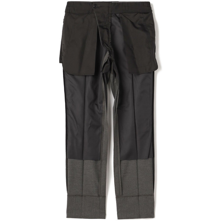 ブラックライン 【SLIM TAPERED_2】【年間】2釦シングルスリーピーススーツ 0タック/グレー/ウエストシャーリング/4S SUSTAINABILITY&ECOLOGY FABRIC/※パンツ裾上げ済仕様 グレー中間