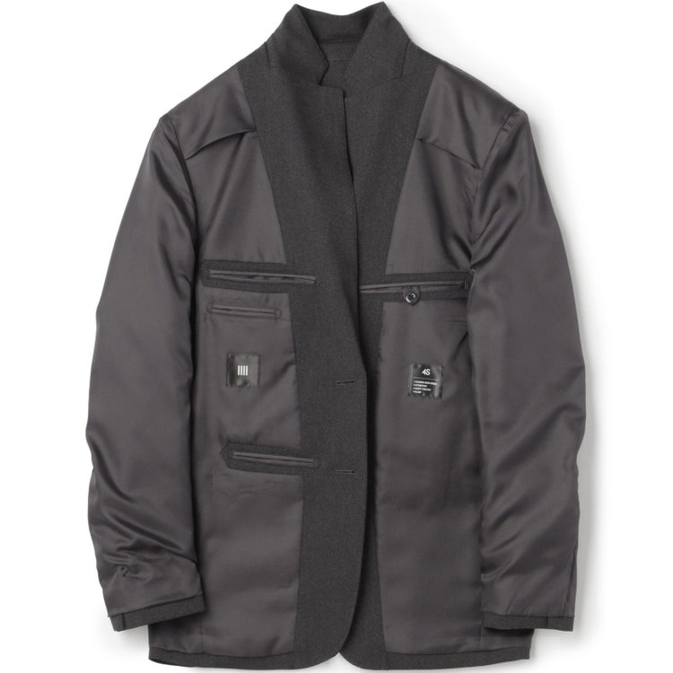 ブラックライン 【SLIM TAPERED_2】【年間】2釦シングルスーツ 0タック/グレー/ウエストシャーリング/4S/※パンツ裾上げ済仕様 グレー濃色