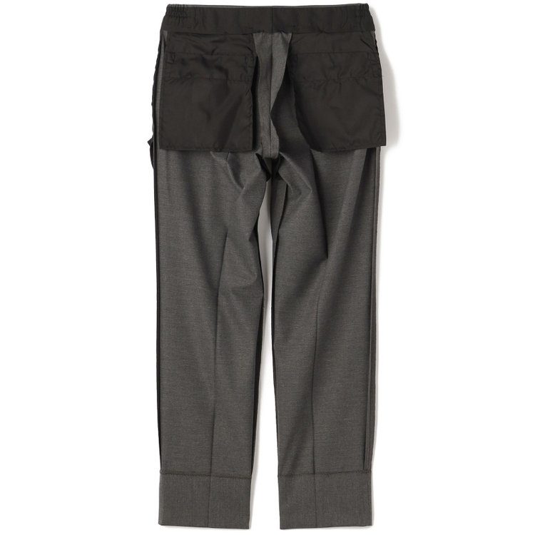 ブラックライン 【SLIM TAPERED_2】【年間】2釦シングルスリーピーススーツ 0タック/グレー/ウエストシャーリング/4S SUSTAINABILITY&ECOLOGY FABRIC/※パンツ裾上げ済仕様 グレー中間