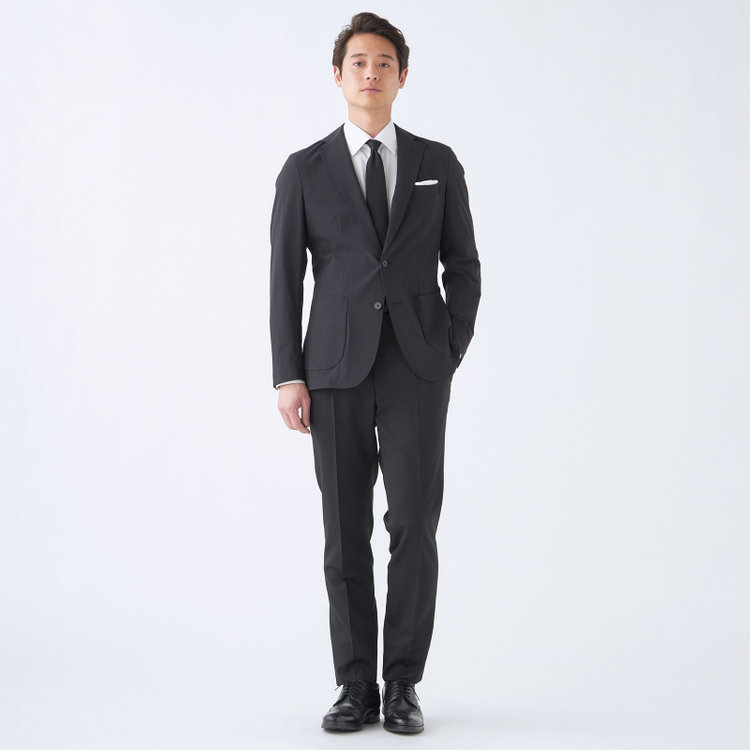 スーツセレクト 【WEB限定/OUTLET】【RBC】【春夏】2WAYデタッチャブル2釦ジャケット/ブラック/パッチポケット ブラック系(黒)