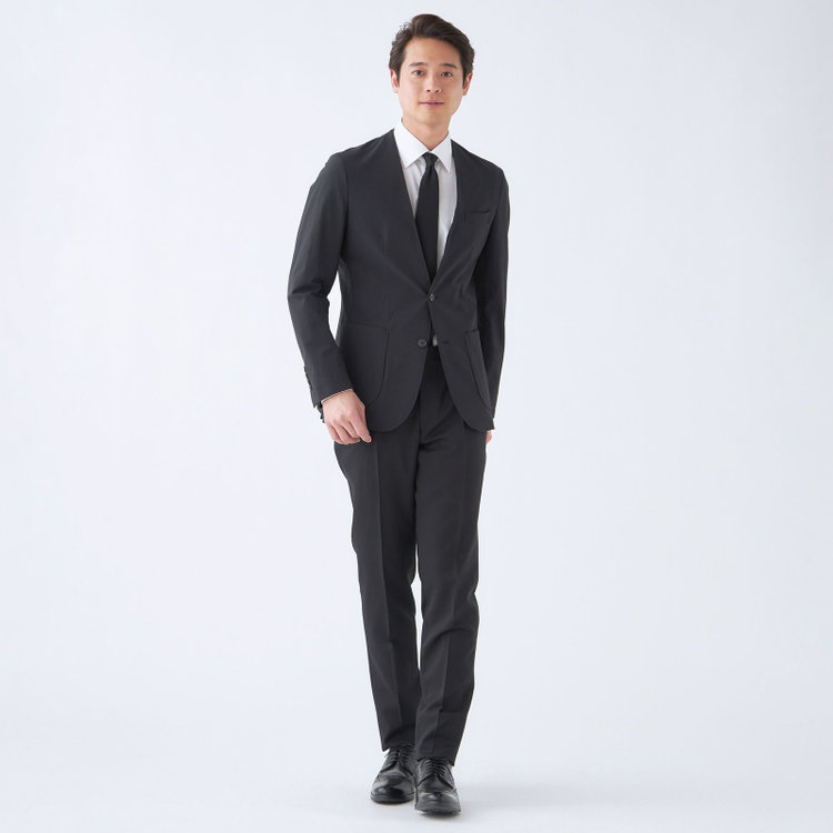 スーツセレクト 【WEB限定/OUTLET】【RBC】【春夏】2WAYデタッチャブル2釦ジャケット/ブラック/パッチポケット ブラック系(黒)