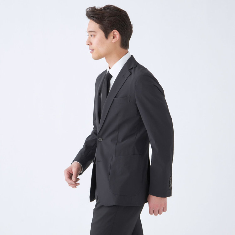 スーツセレクト 【WEB限定/OUTLET】【RBC】【春夏】2WAYデタッチャブル2釦ジャケット/ブラック/パッチポケット ブラック系(黒)