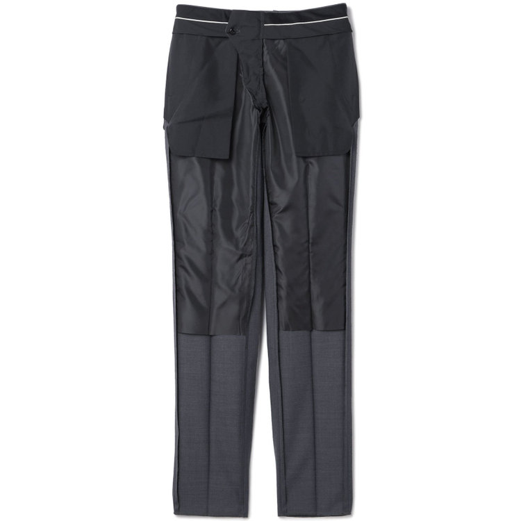 ブラックライン 【SLIM TAPERED_2】【年間】2釦シングルリバーシブルスリーピーススーツ 0タック/グレー/NEW ZEALAND WOOL MIX/※裾上げ必要 グレー中間