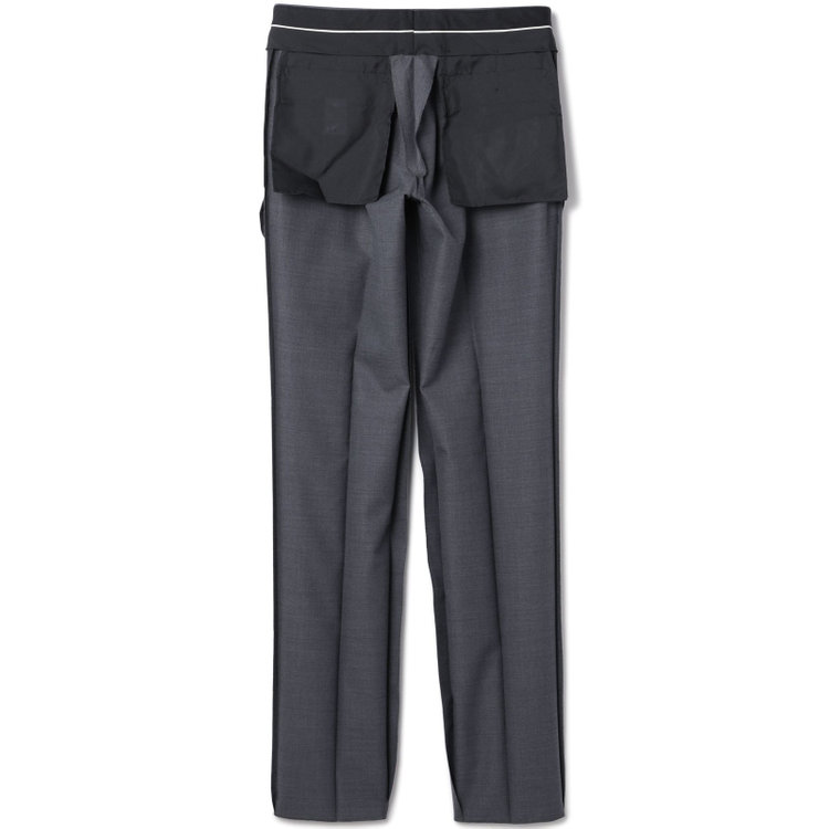 ブラックライン 【SLIM TAPERED_2】【年間】2釦シングルリバーシブルスリーピーススーツ 0タック/グレー/NEW ZEALAND WOOL MIX/※裾上げ必要 グレー中間