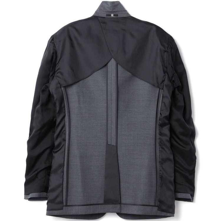 ブラックライン 【SLIM TAPERED_2】【年間】2釦シングルリバーシブルスリーピーススーツ 0タック/グレー/NEW ZEALAND WOOL MIX/※裾上げ必要 グレー中間